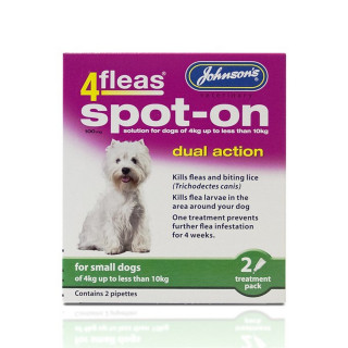 JVP 4 Fleas Spot On Small Dog 100mg
