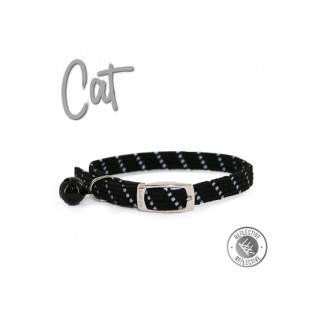 SOFTWEAVE REFL ELASTIC CAT COLLAR BLACK