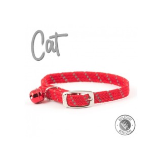 SOFTWEAVE REFL ELASTIC CAT COLLAR RED