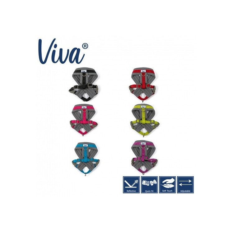 VIVA PADDED HARNESS RED MEDIUM