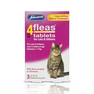 JVP 4 Fleas Cat Flea Tablets (3Tabs)