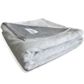 PetFusion Premium Pet Blanket Small 76x69cm Gray Reversible Micro Plush